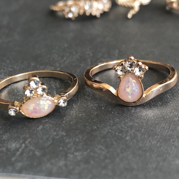 3/$25⚡️snake boho faux Opal stackable ring set - Picture 10 of 14